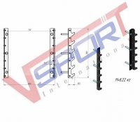 настенная стойка для грифов v-spor ( 6шт) kf301