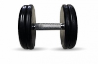 гантель классик с вращающейся ручкой хром 21 кг mb barbell mb-fdbem-b21